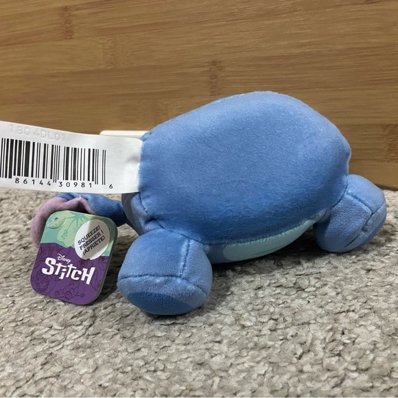 Disney Stitch Blue and Pink Plush Weighted Toy - Picture 3 of 4